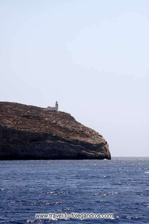 View of Aspropounta Lighthouse FOLEGANDROS PHOTO GALLERY - Aspropounta Lighthouse by Ioannis Matrozos