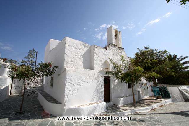 Agios Grigorios - View of Agios Grigorios (St Gregory) church in Hora, Folegandros by Ioannis Matrozos