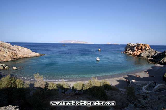 Vardia Beach - View of Vardia beach from above