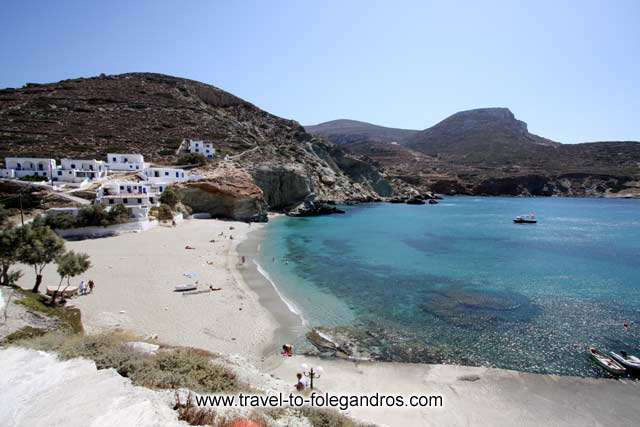 View of Agali and Mikri Agali beach from the north FOLEGANDROS PHOTO GALLERY - Agali beach by Ioannis Matrozos