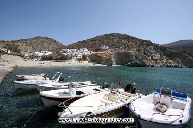 Fishing boats dock at Agali beach FOLEGANDROS PHOTO GALLERY - Boats in Agali by Ioannis Matrozos