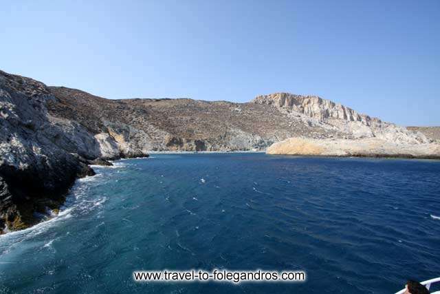 View of Katergo beach from the boat on the tour around Folegandros FOLEGANDROS PHOTO GALLERY - Katergo Beach by Ioannis Matrozos