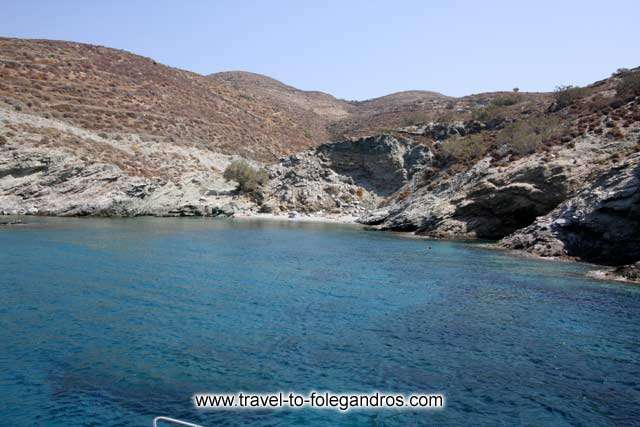 View of Ambeli beach as the tour boat approaches it FOLEGANDROS PHOTO GALLERY - Ambeli beach by Ioannis Matrozos