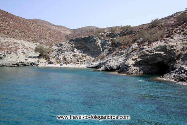 View of Ambeli beach from the sea FOLEGANDROS PHOTO GALLERY - Ambeli beach by Ioannis Matrozos