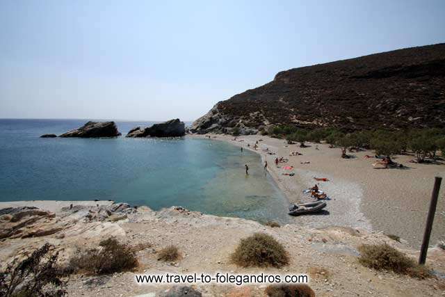 Agios Nikolaos - View of the beautiful beach of Agios Nikolaos from the small cafe restaurant at the south part of the beach