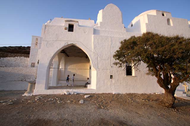 Panagia - The entrance to the church by Ioannis Matrozos