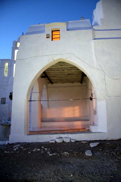 Panagia - The entrance to the church by Ioannis Matrozos